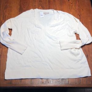 NWT loft ivory sweater size L
